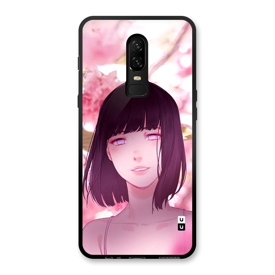 Hinata Floral Glass Back Case for OnePlus 6
