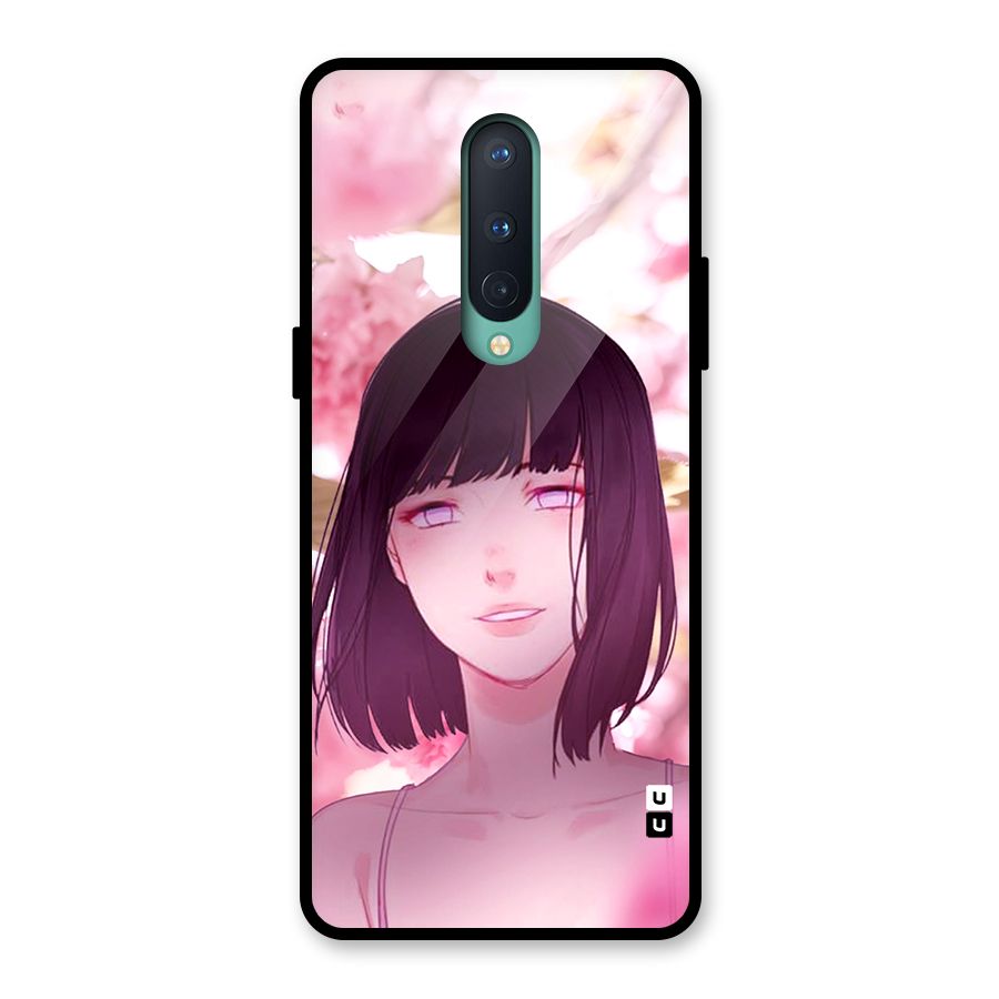 Hinata Floral Glass Back Case for OnePlus 8