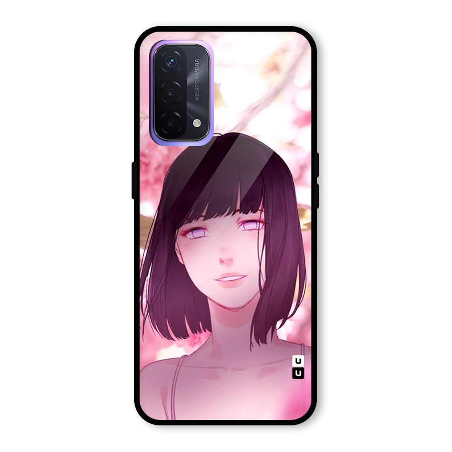 Hinata Floral Glass Back Case for Oppo A74 5G