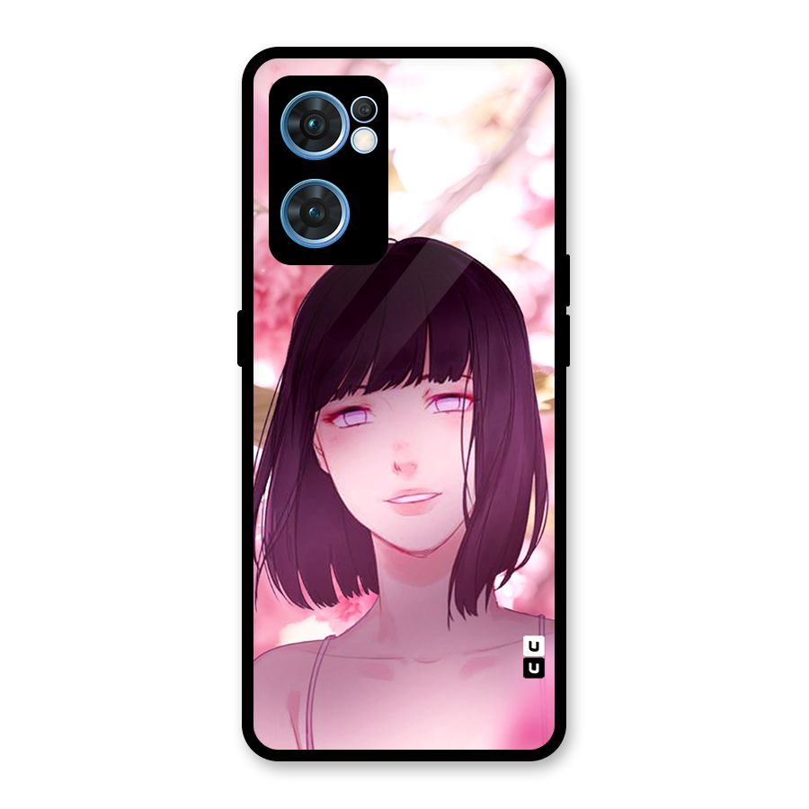 Hinata Floral Glass Back Case for Oppo Reno7 5G