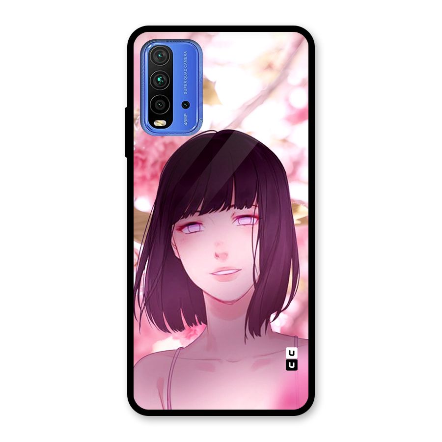 Hinata Floral Glass Back Case for Redmi 9 Power