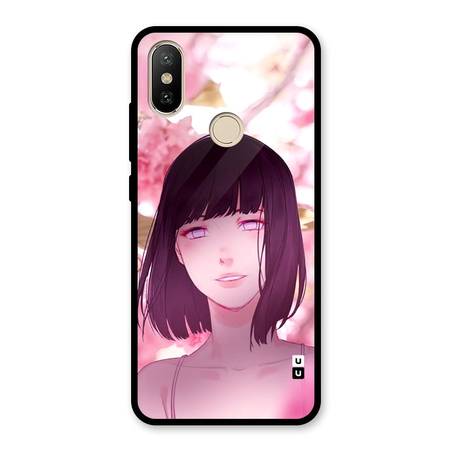 Hinata Floral Glass Back Case for Redmi A2