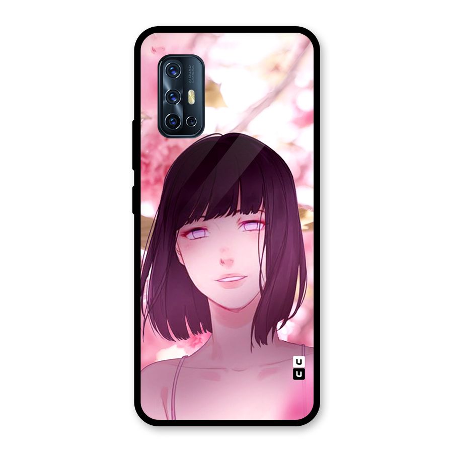 Hinata Floral Glass Back Case for Vivo V17