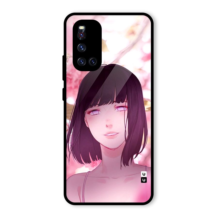 Hinata Floral Glass Back Case for Vivo V19