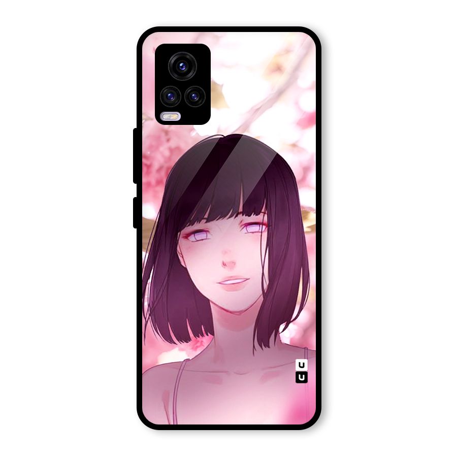 Hinata Floral Glass Back Case for Vivo V20 2021
