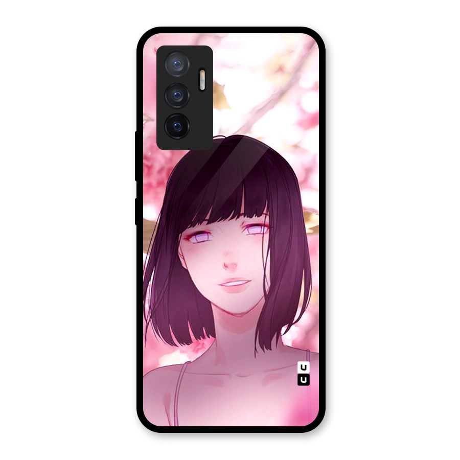 Hinata Floral Glass Back Case for Vivo V23e