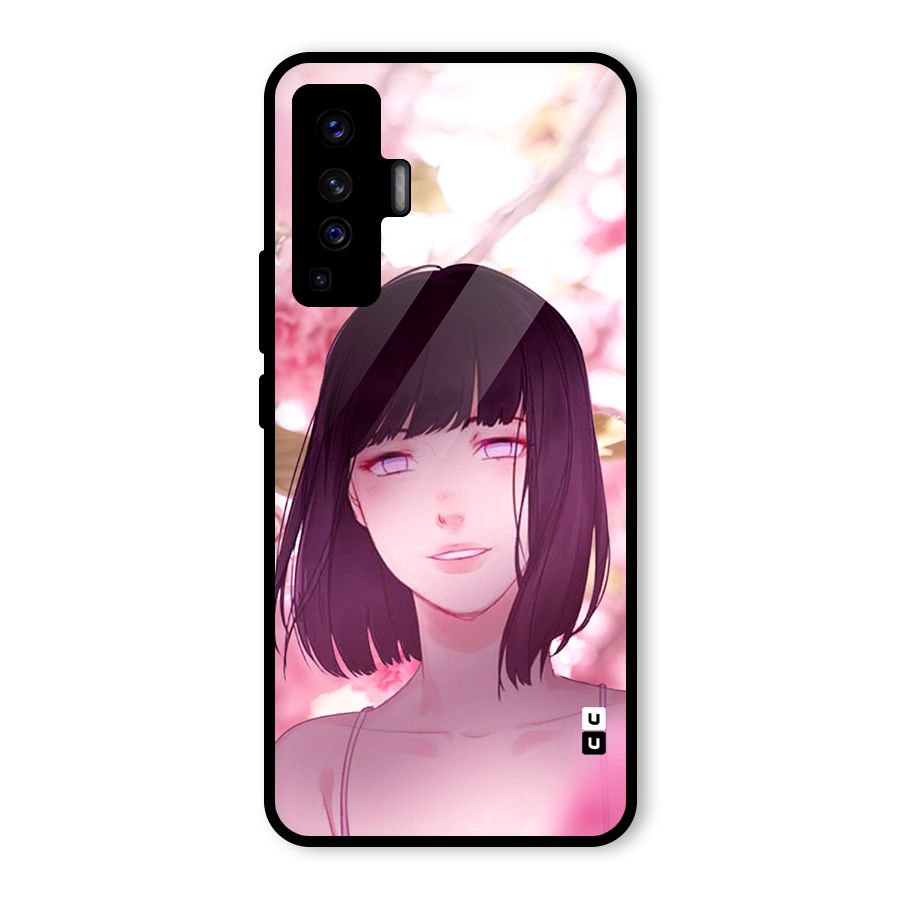 Hinata Floral Glass Back Case for Vivo X50