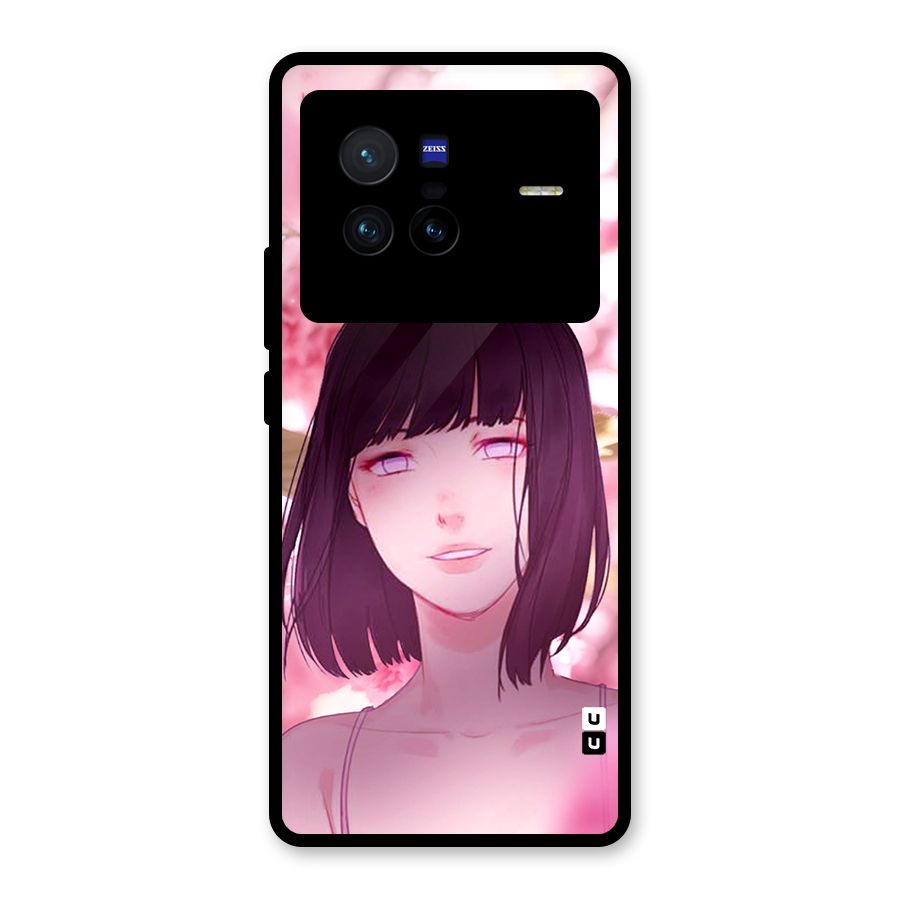 Hinata Floral Glass Back Case for Vivo X80