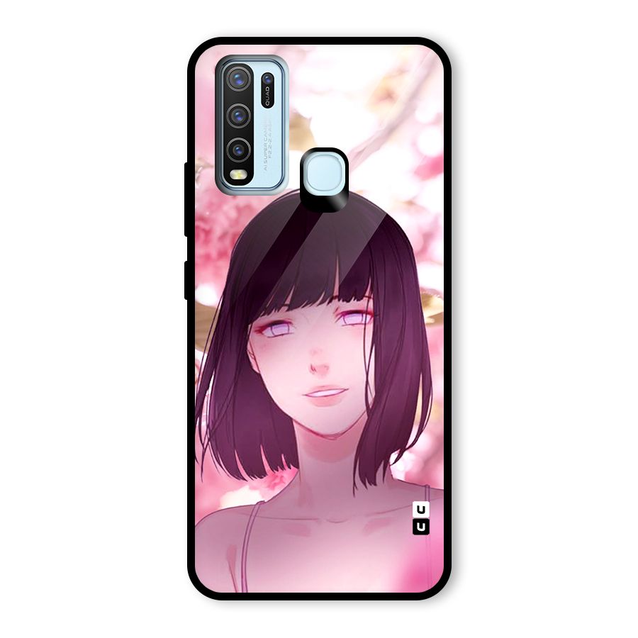 Hinata Floral Glass Back Case for Vivo Y30