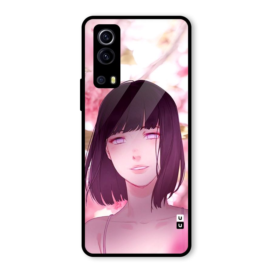 Hinata Floral Glass Back Case for Vivo iQOO Z3