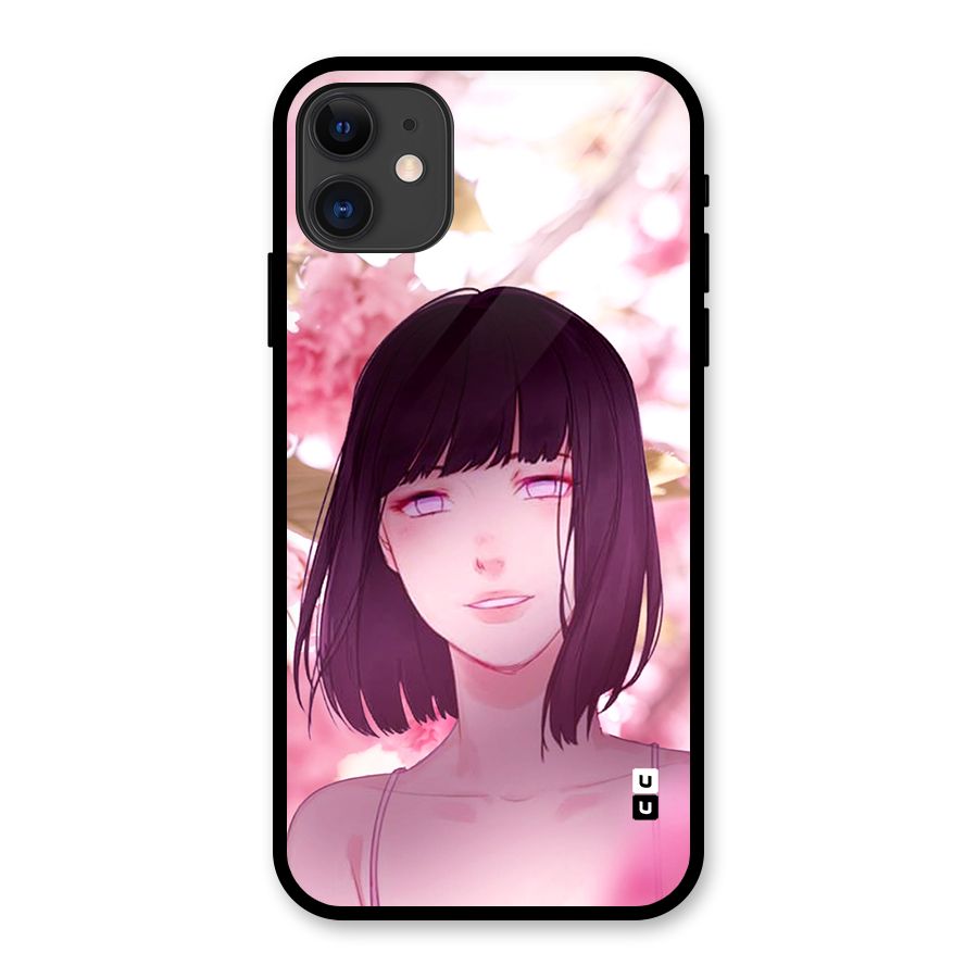 Hinata Floral Glass Back Case for iPhone 11