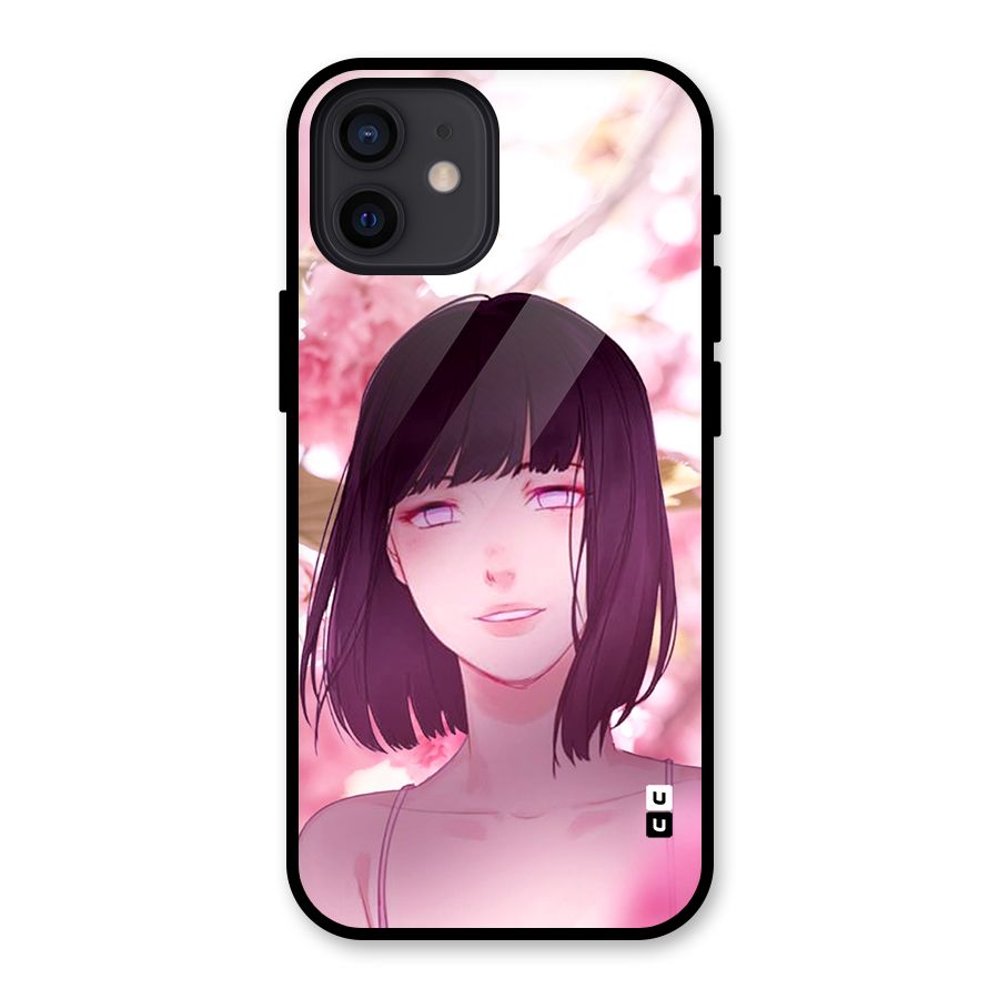 Hinata Floral Glass Back Case for iPhone 12