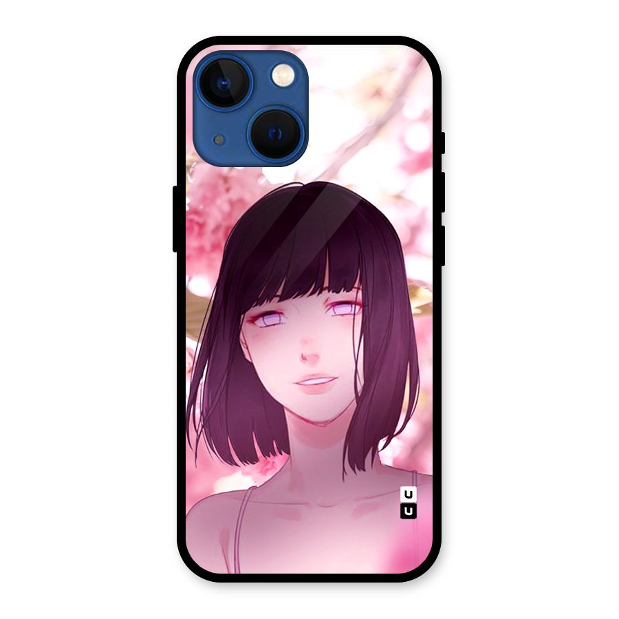 Hinata Floral Glass Back Case for iPhone 13 Mini