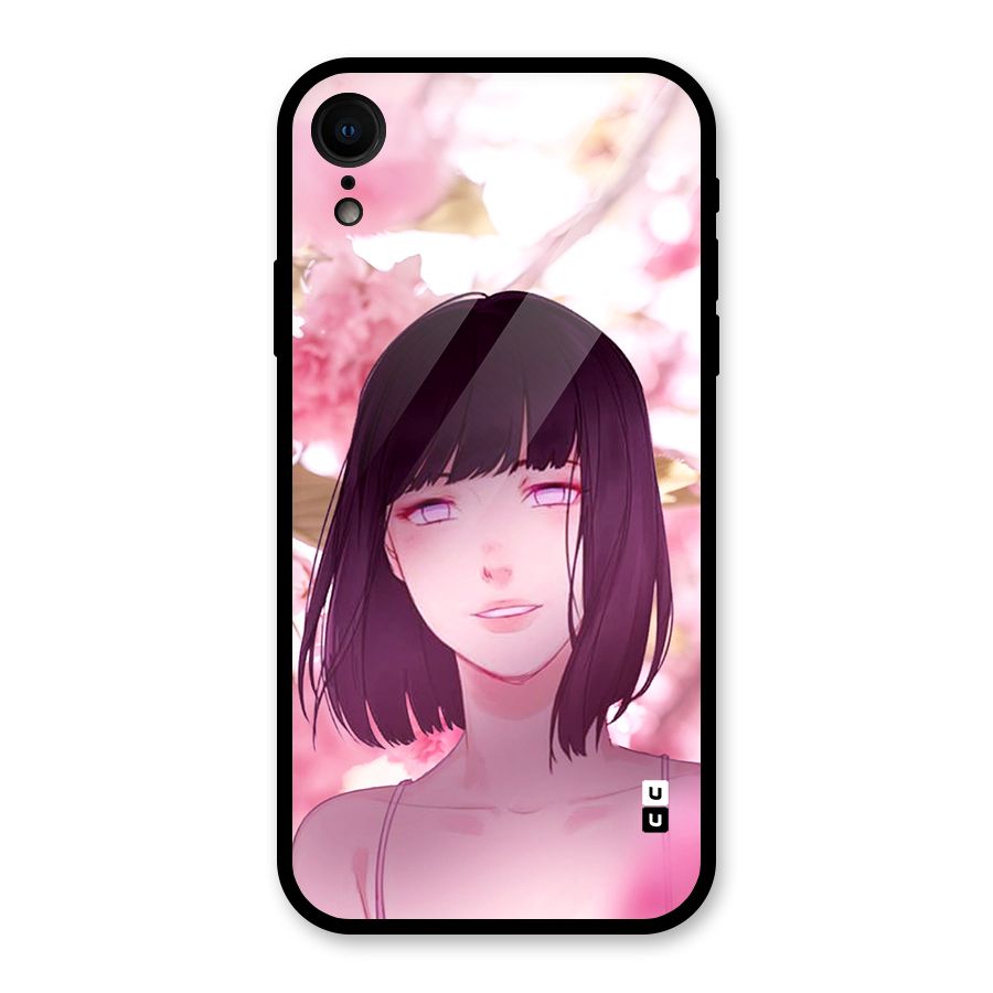 Hinata Floral Glass Back Case for iPhone XR