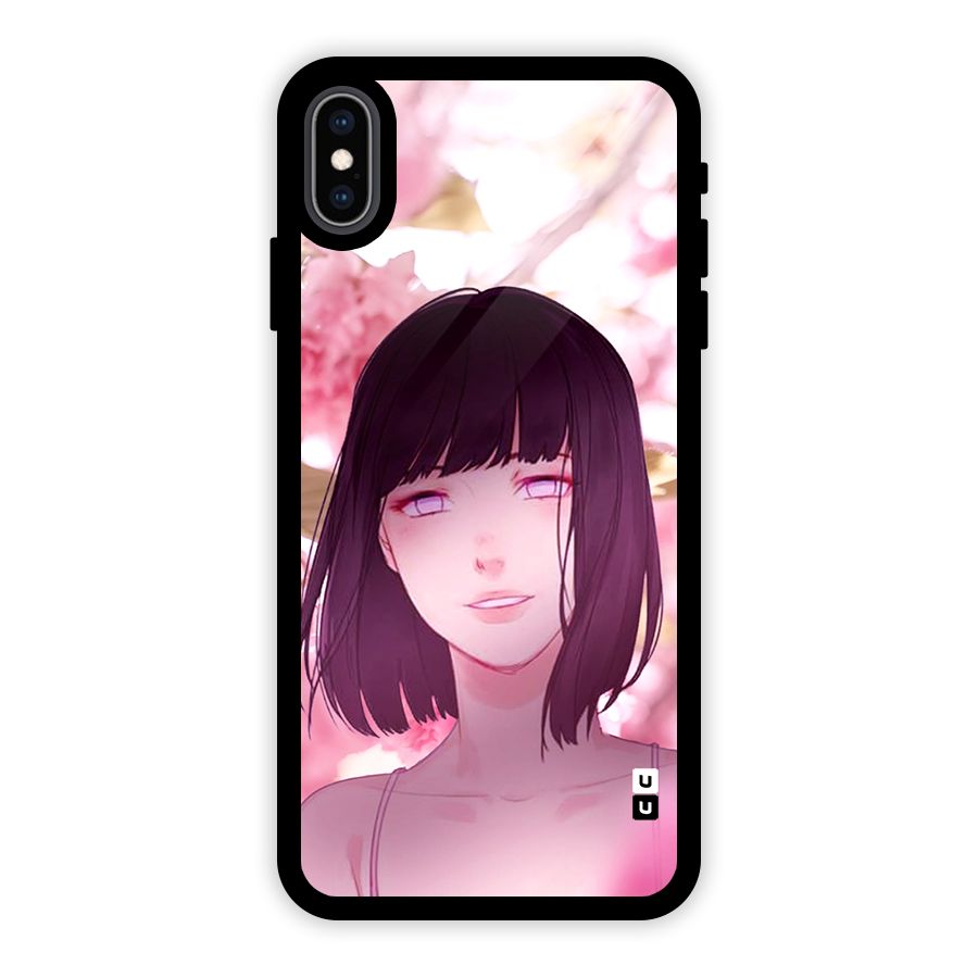 Hinata Floral Glass Back Case for iPhone XS Max