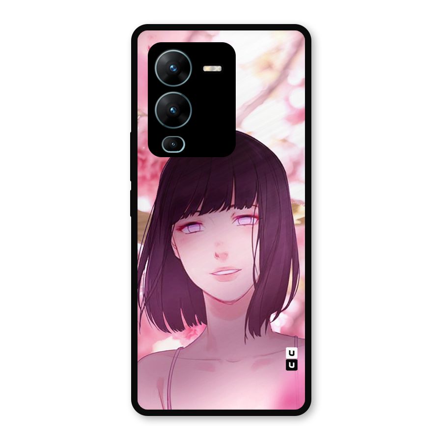 Hinata Floral Metal Back Case for Vivo V25 Pro
