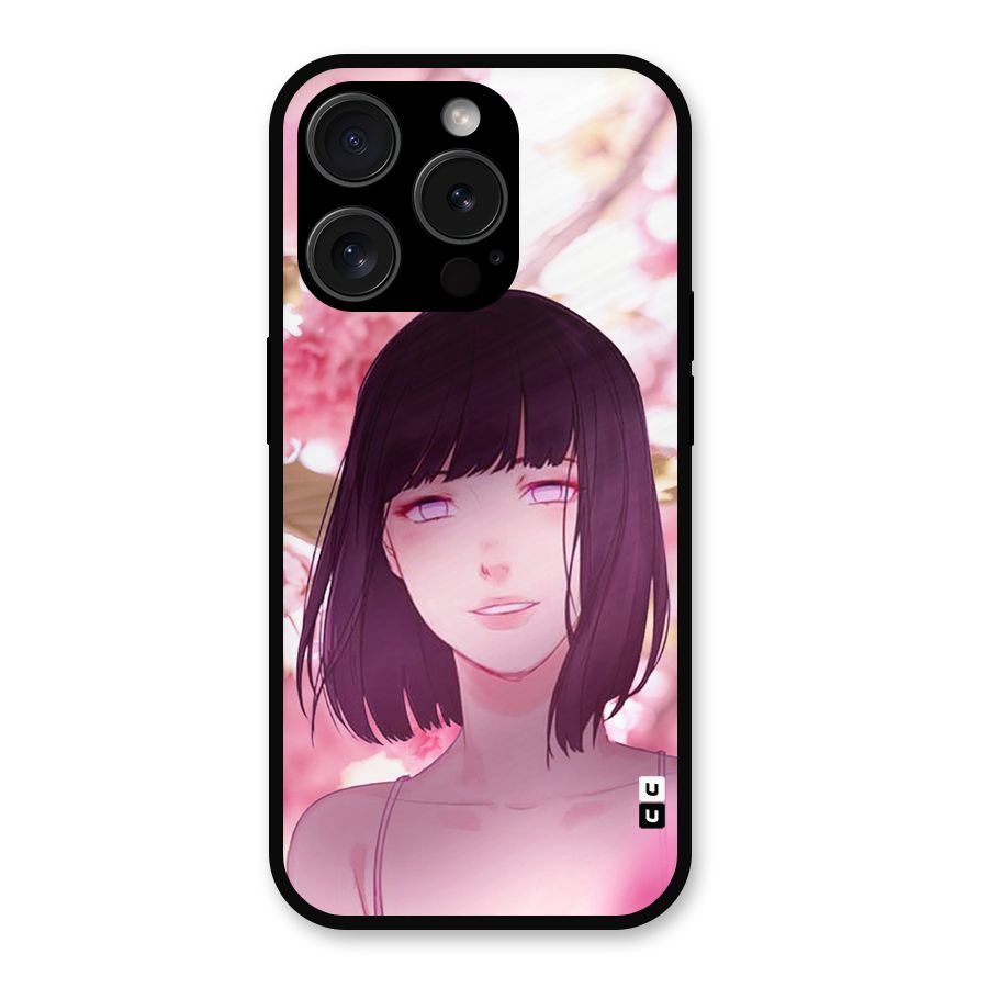 Hinata Floral Metal Back Case for iPhone 15 Pro