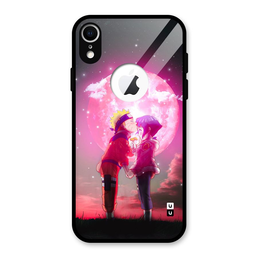 Hinata Forehead Glass Back Case for iPhone XR Logo Cut