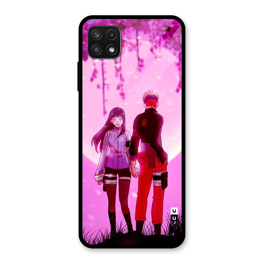 Hinata Holding Hand Glass Back Case for Galaxy A22 5G