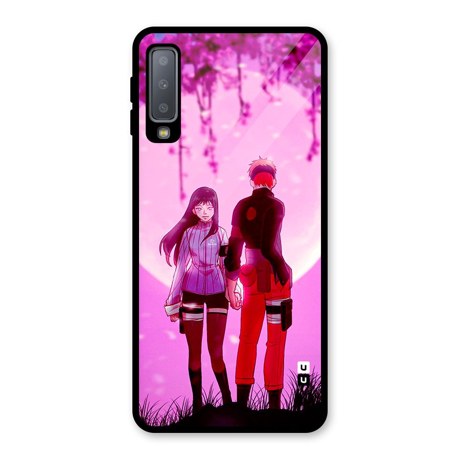 Hinata Holding Hand Glass Back Case for Galaxy A7 (2018)