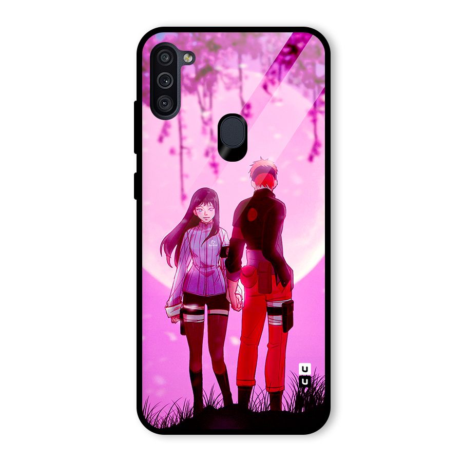 Hinata Holding Hand Glass Back Case for Galaxy M11
