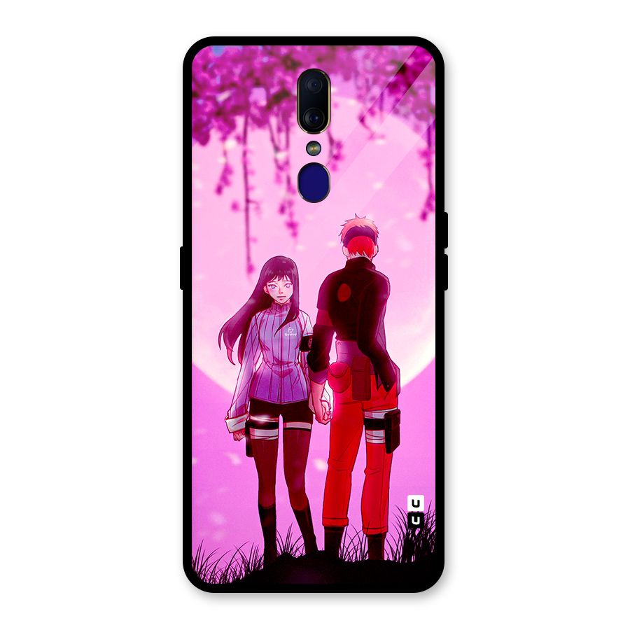 Hinata Holding Hand Glass Back Case for Oppo F11