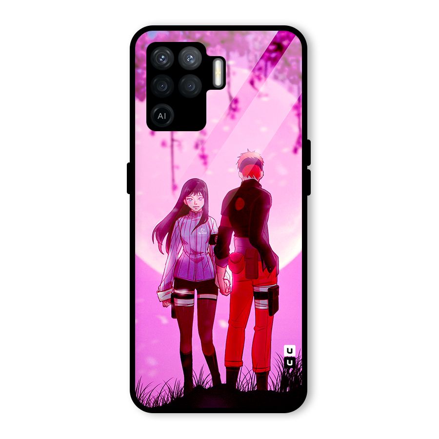 Hinata Holding Hand Glass Back Case for Oppo F19 Pro
