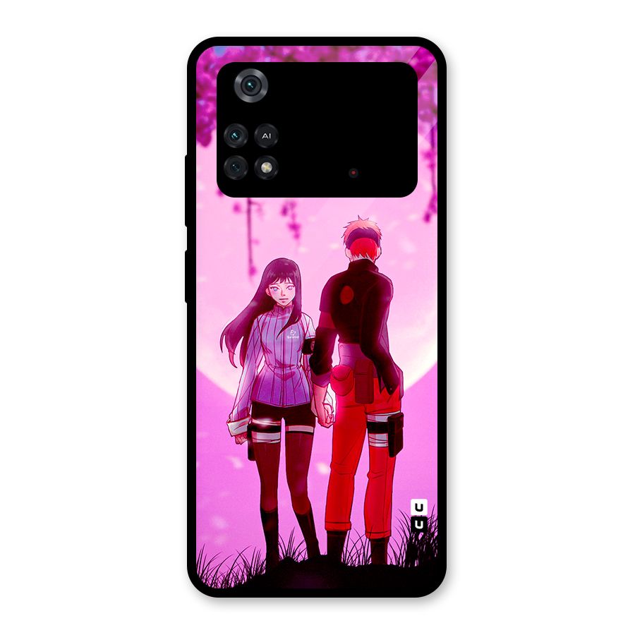 Hinata Holding Hand Glass Back Case for Poco M4 Pro 4G