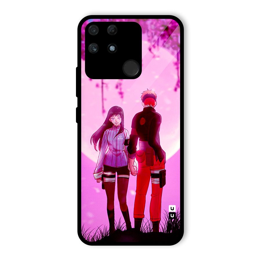 Hinata Holding Hand Glass Back Case for Realme Narzo 50A