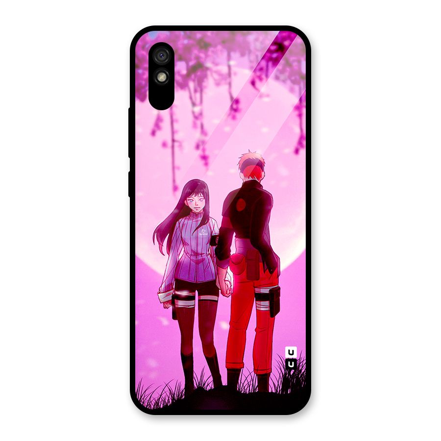 Hinata Holding Hand Glass Back Case for Redmi 9i