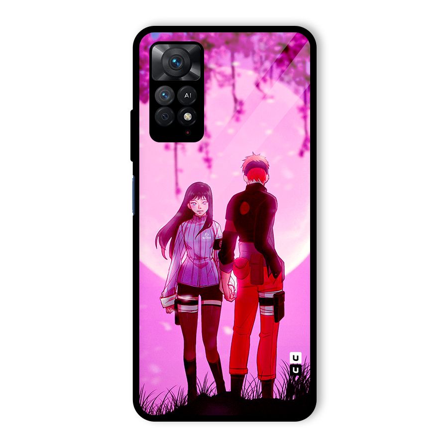 Hinata Holding Hand Glass Back Case for Redmi Note 11 Pro