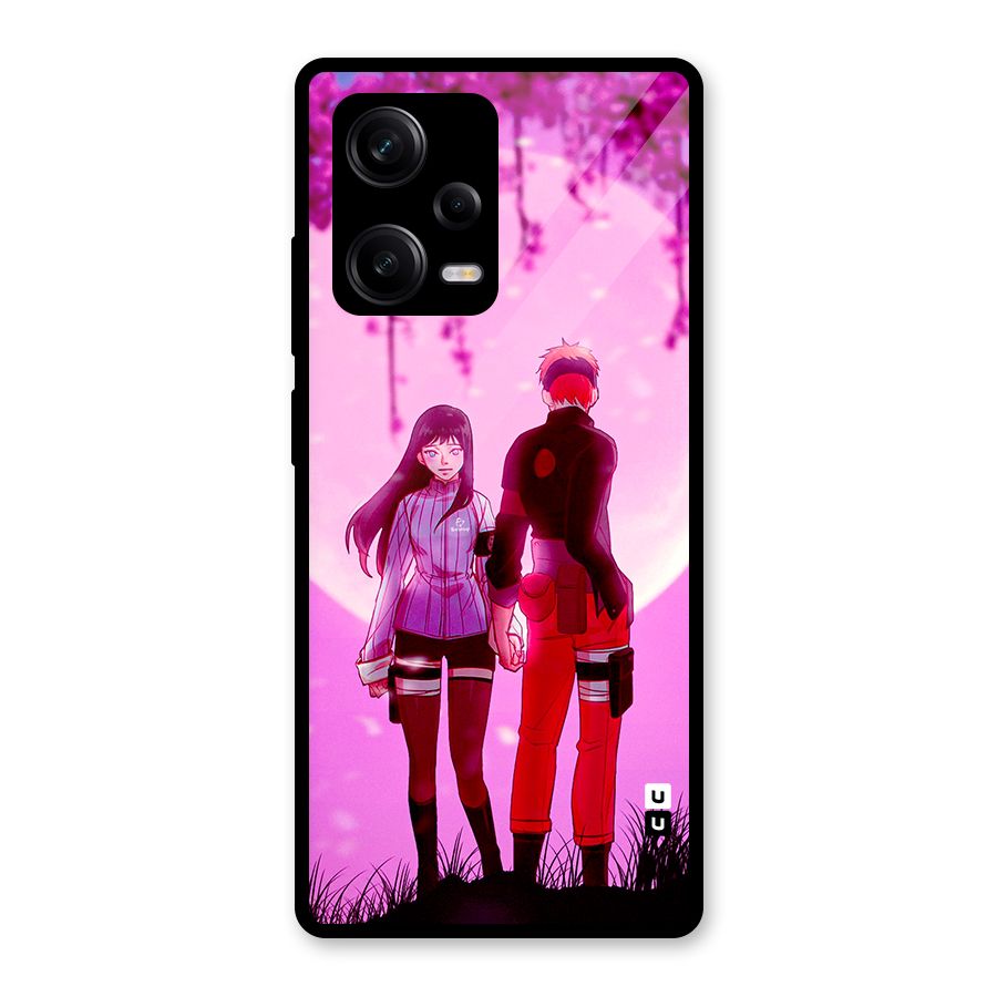 Hinata Holding Hand Glass Back Case for Redmi Note 12 Pro