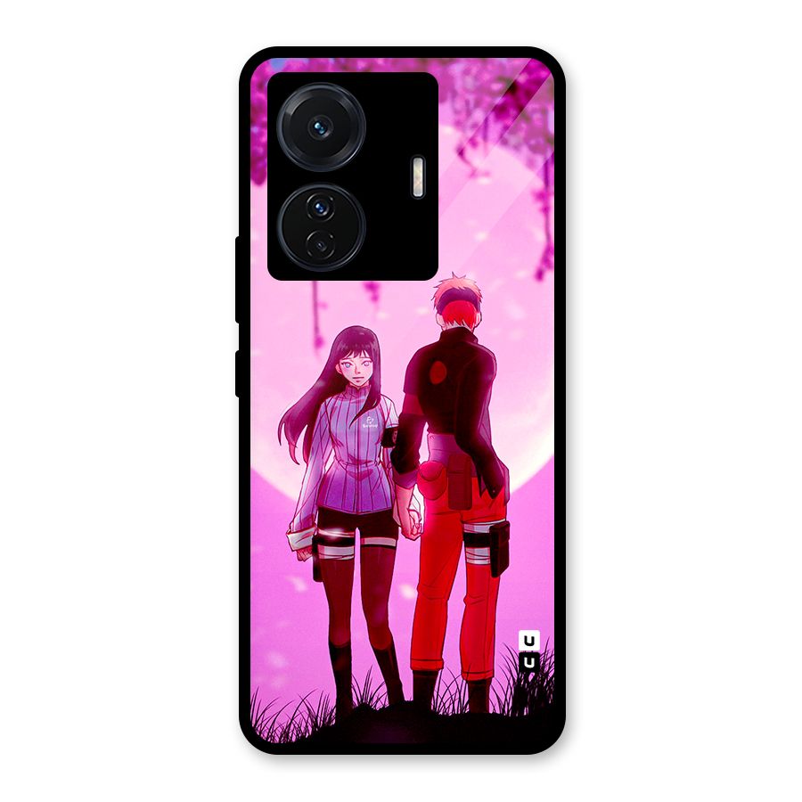Hinata Holding Hand Glass Back Case for Vivo T1 Pro