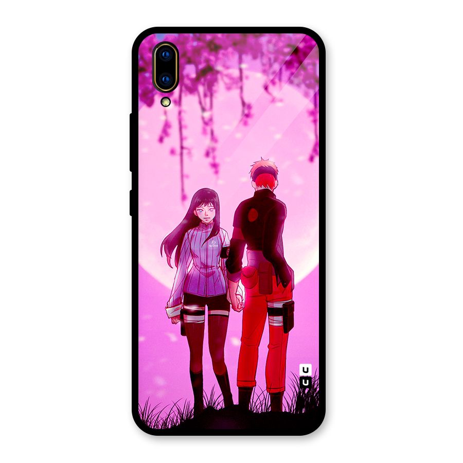 Hinata Holding Hand Glass Back Case for Vivo V11 Pro