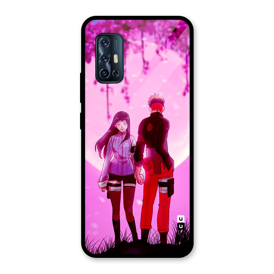 Hinata Holding Hand Glass Back Case for Vivo V17