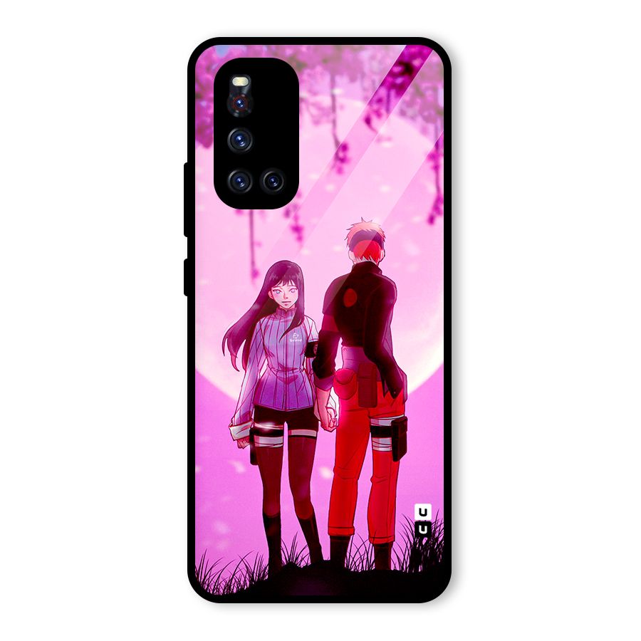 Hinata Holding Hand Glass Back Case for Vivo V19