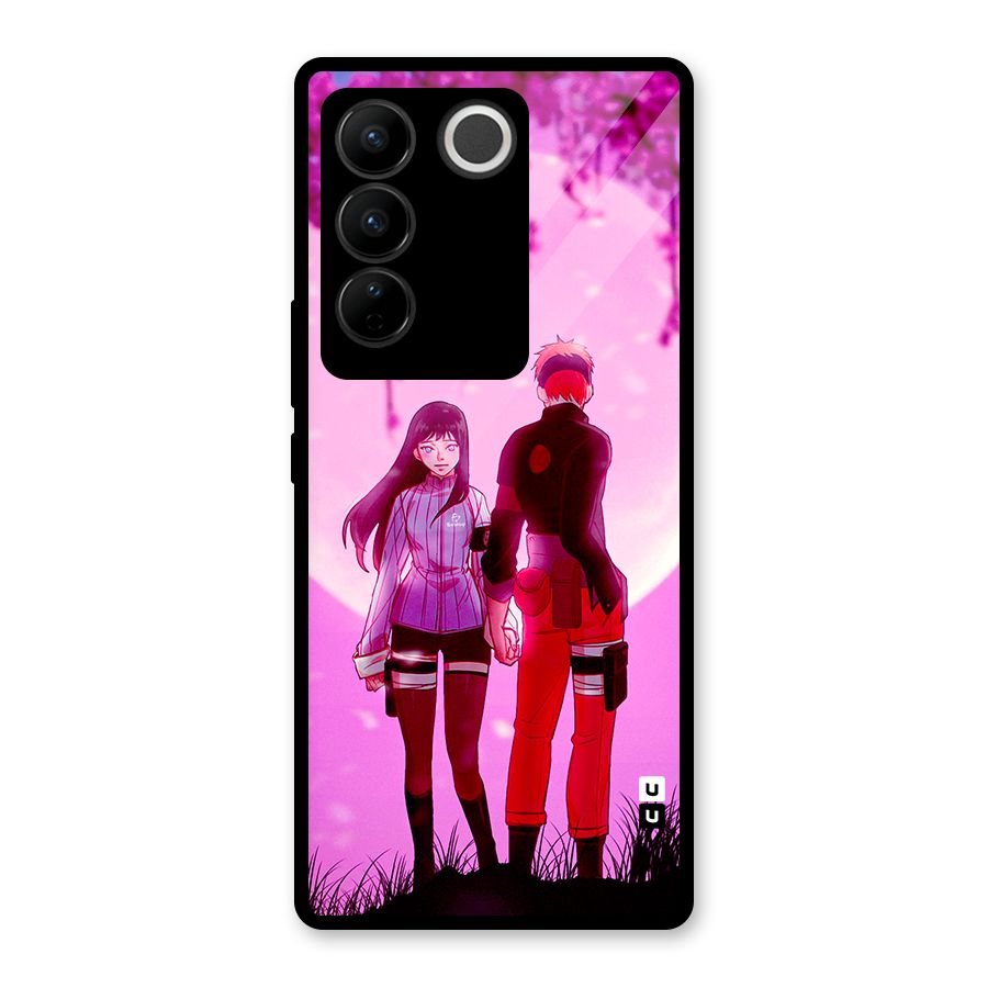 Hinata Holding Hand Glass Back Case for Vivo V27