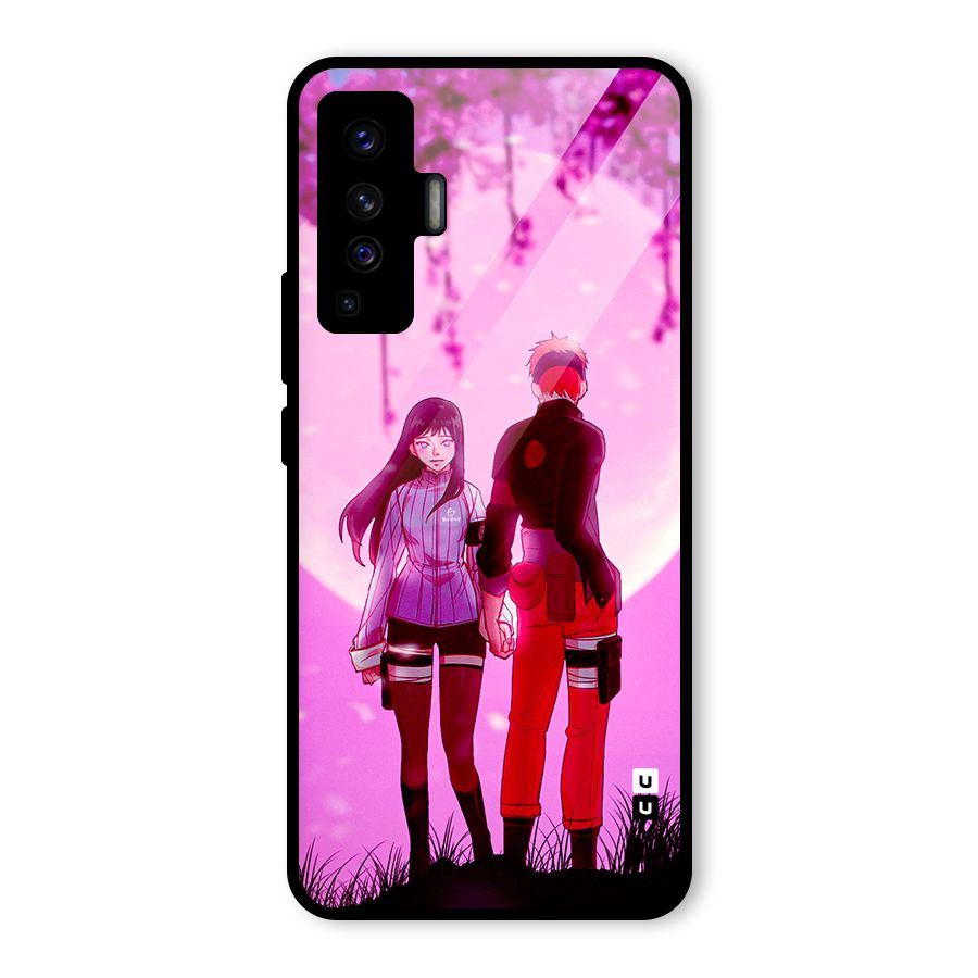 Hinata Holding Hand Glass Back Case for Vivo X50