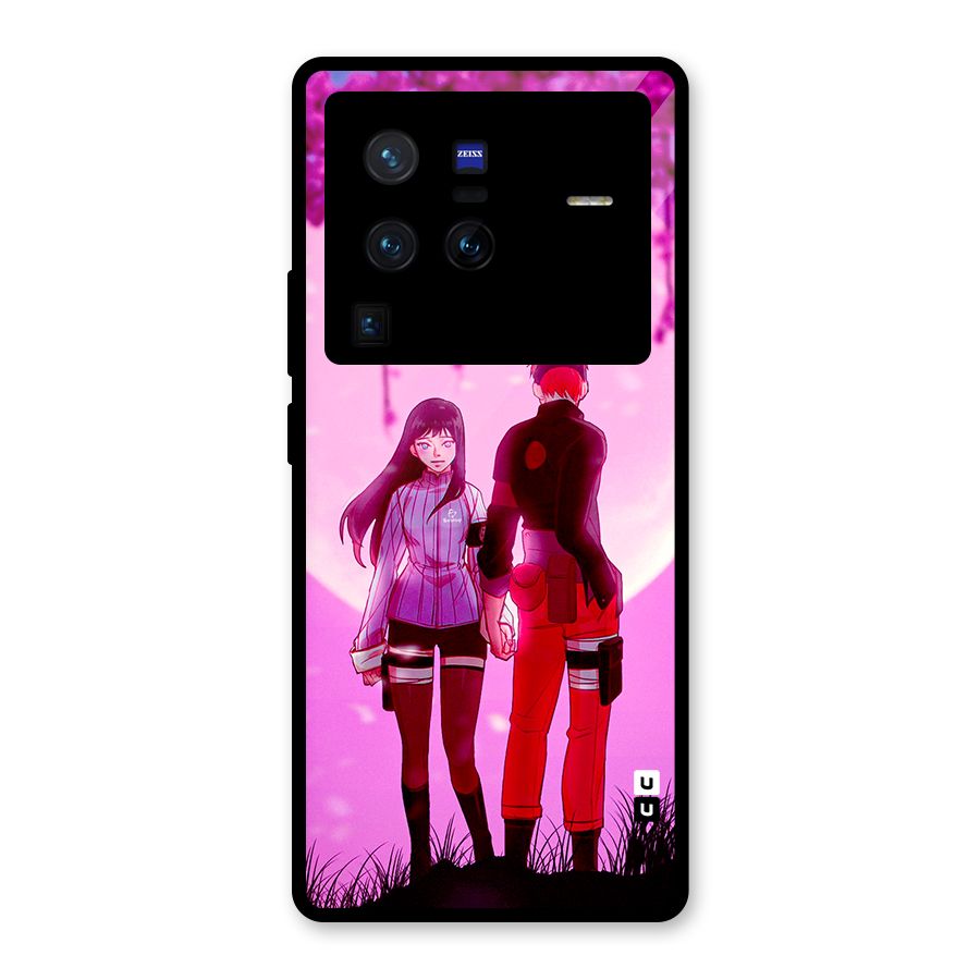 Hinata Holding Hand Glass Back Case for Vivo X80 Pro