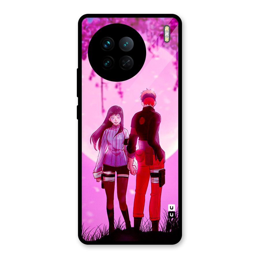 Hinata Holding Hand Glass Back Case for Vivo X90