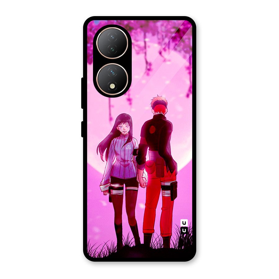 Hinata Holding Hand Glass Back Case for Vivo Y100