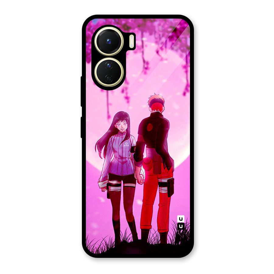 Hinata Holding Hand Glass Back Case for Vivo Y16