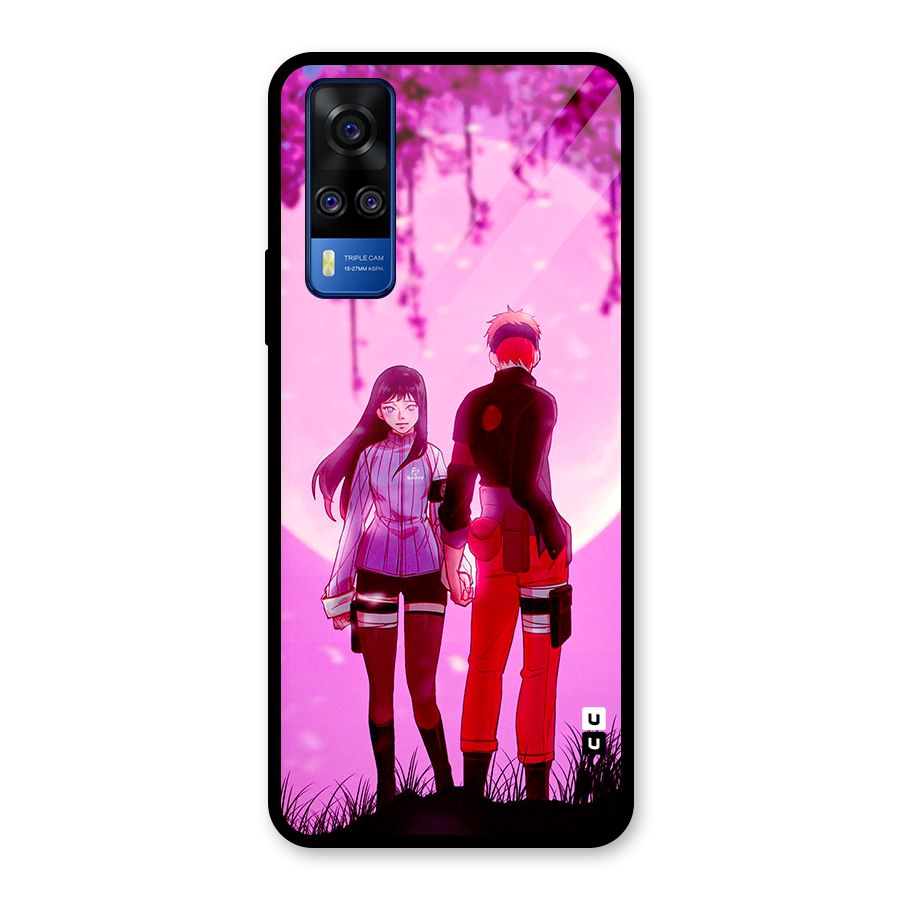 Hinata Holding Hand Glass Back Case for Vivo Y31