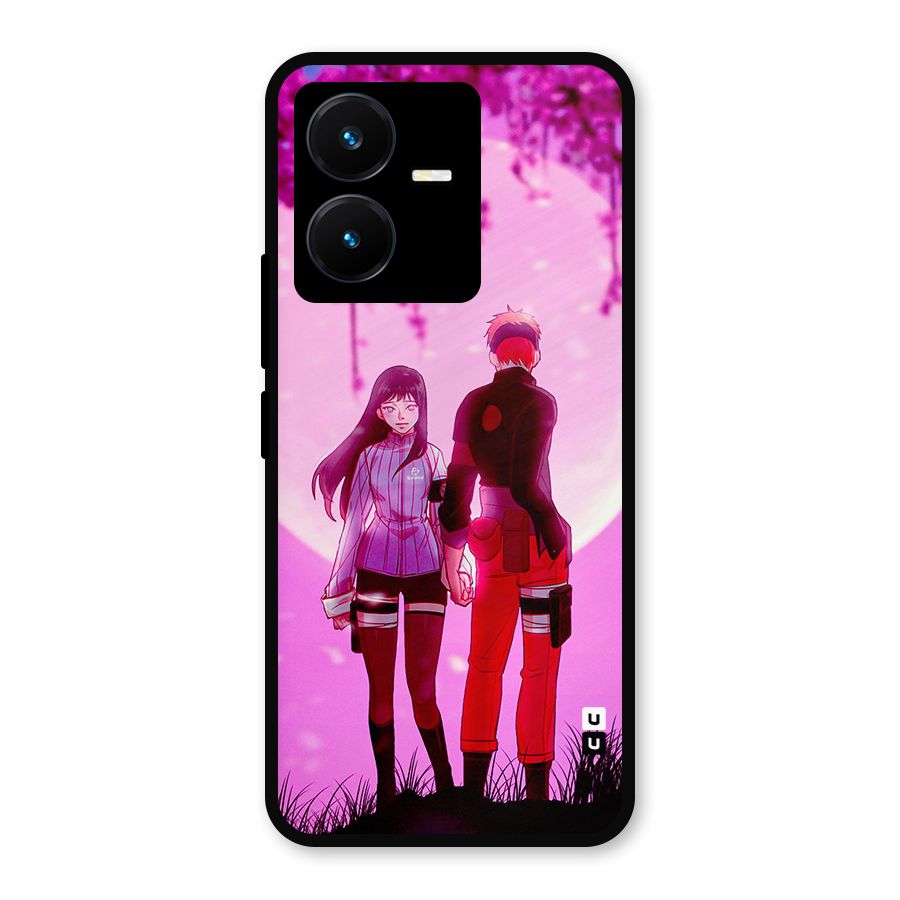 Hinata Holding Hand Metal Back Case for Vivo Y22