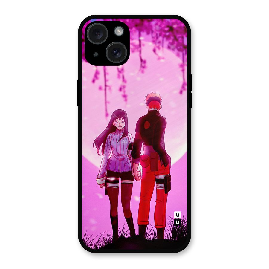 Hinata Holding Hand Metal Back Case for iPhone 15 Plus