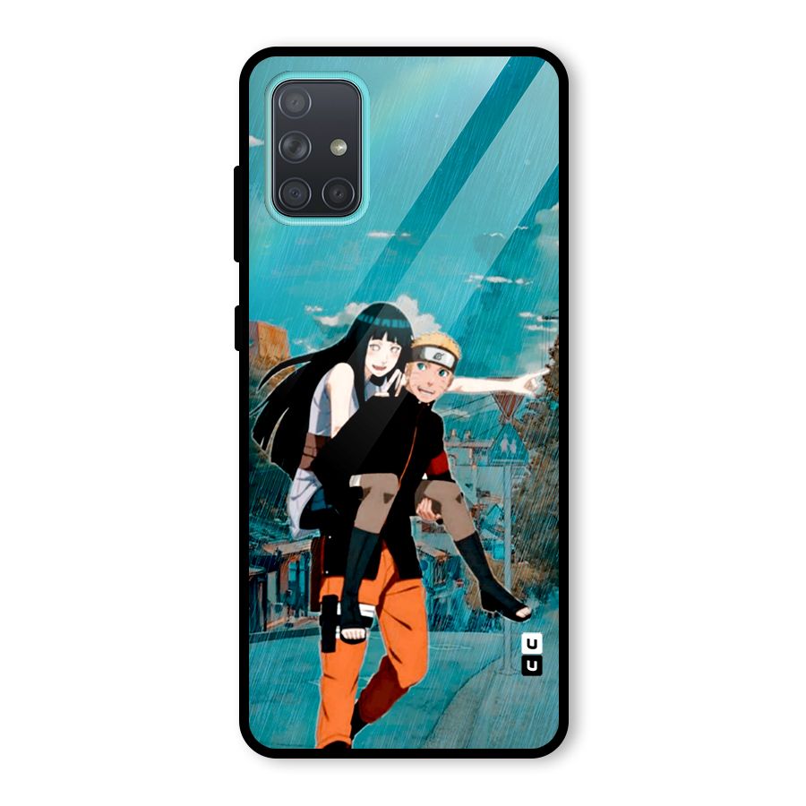 Hinata Hop Rain Glass Back Case for Galaxy A71