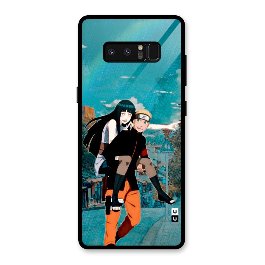 Hinata Hop Rain Glass Back Case for Galaxy Note 8