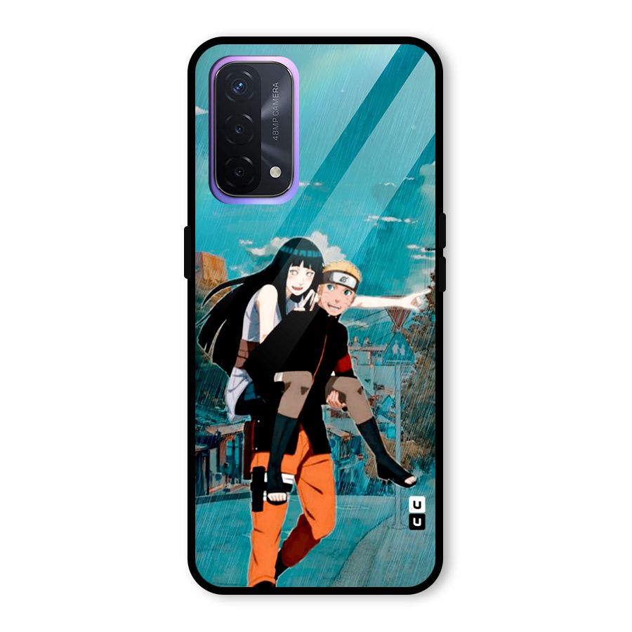 Hinata Hop Rain Glass Back Case for Oppo A74 5G