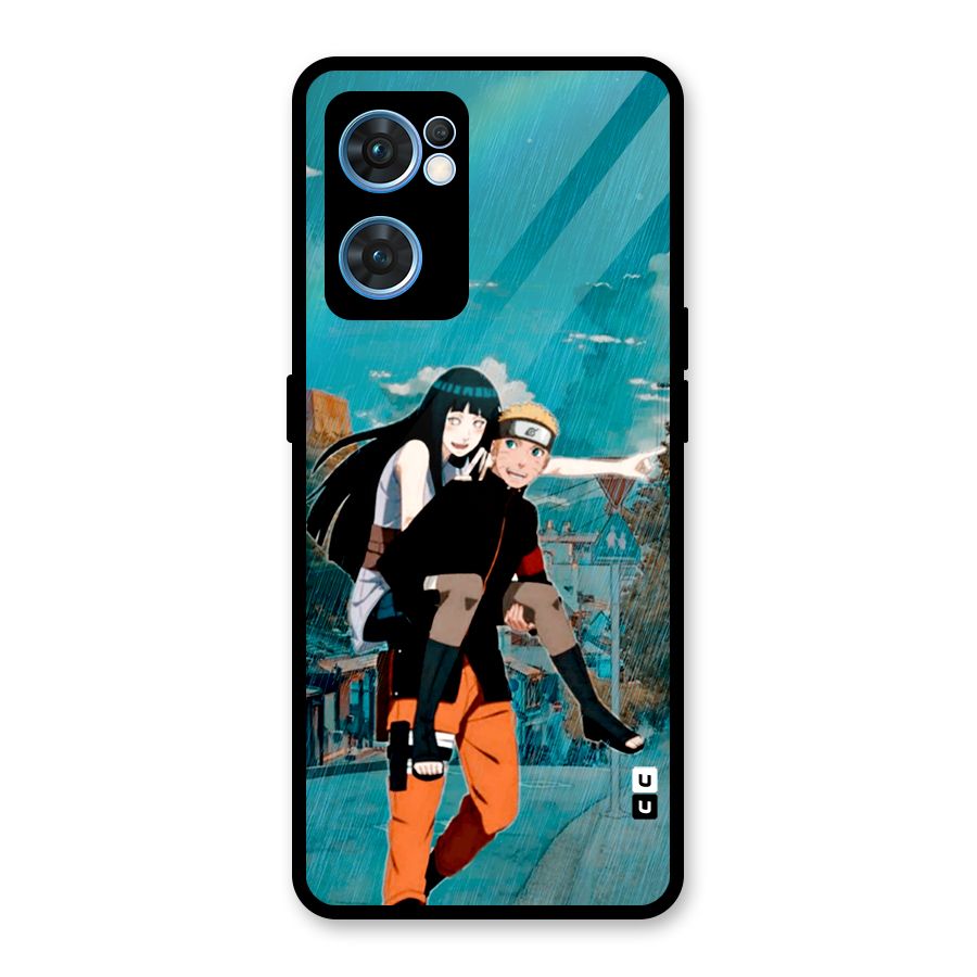 Hinata Hop Rain Glass Back Case for Oppo Reno7 5G
