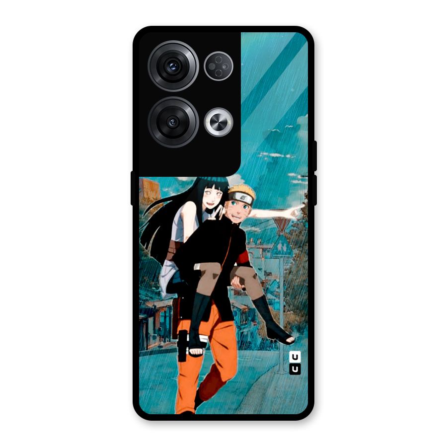 Hinata Hop Rain Glass Back Case for Oppo Reno8 Pro 5G